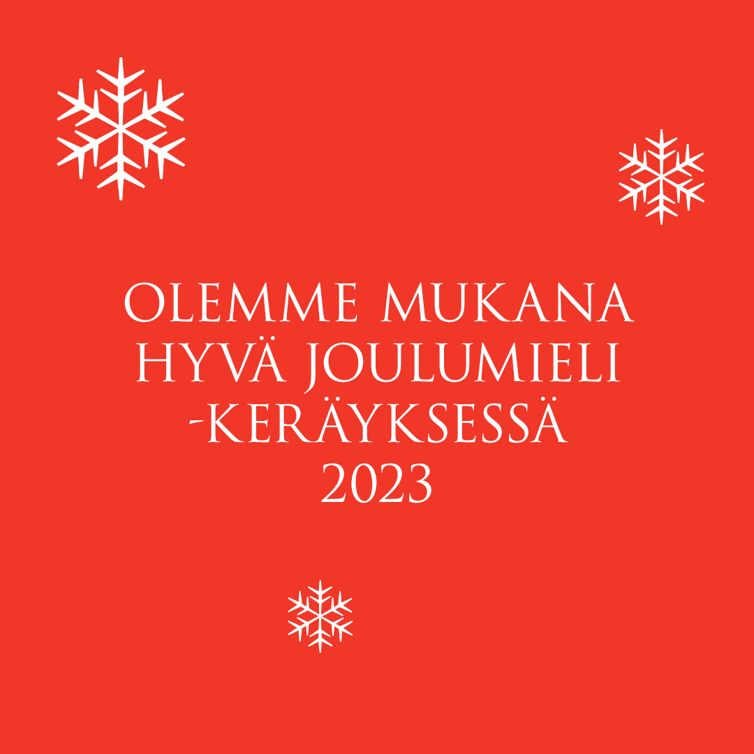 Olemme mukana Hyvä Joulumieli-keräyksessä 2023